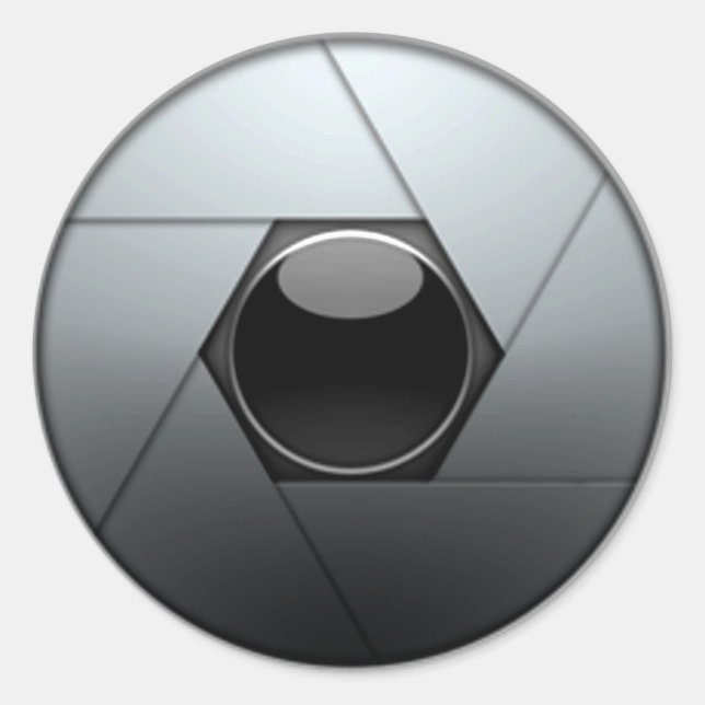 Pegatina Redonda Obturador de cámara (Anverso)