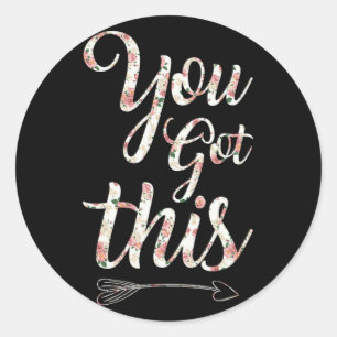 Pegatina Redonda Obtuvo este regalo del profesor del día de prueba 