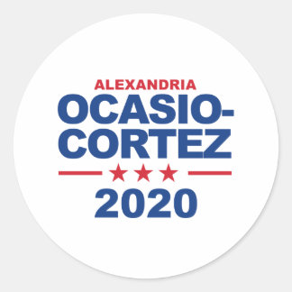 Pegatina Redonda Ocasio-Cortez 2020
