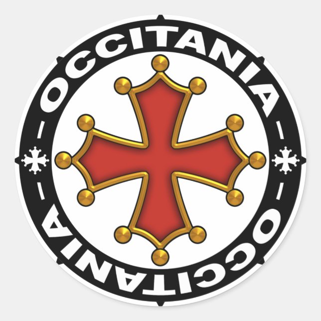 Pegatina Redonda occitania (Anverso)