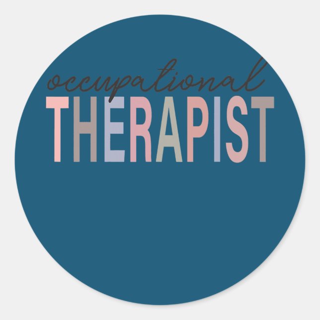 Pegatina Redonda Occupational Therapy OT Therapist OT Month OT (Anverso)