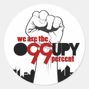 Pegatina Redonda Occupy Wall Street - Somos el 99 por ciento