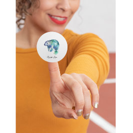 Pegatina Redonda Oceanic Whisper Manatee, custom