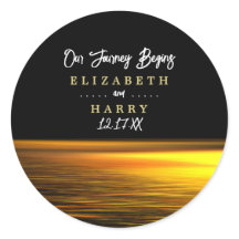 Océano dorado, elegante boda playera