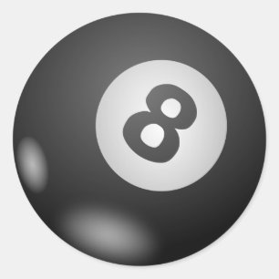 Pegatina Redonda Ocho - 8 - Ball
