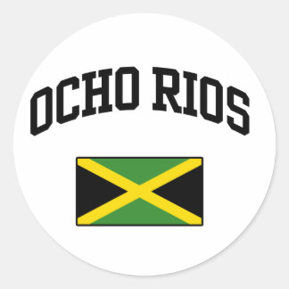 Pegatina Redonda Ocho Ríos Jamaica