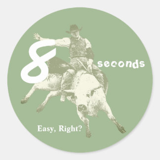 Pegatina Redonda Ocho Segundos, ¿Fácil, Verdad? Diseño de Montar T