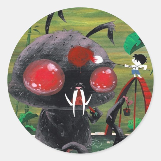 Pegatina Redonda Octobunny (Anverso)