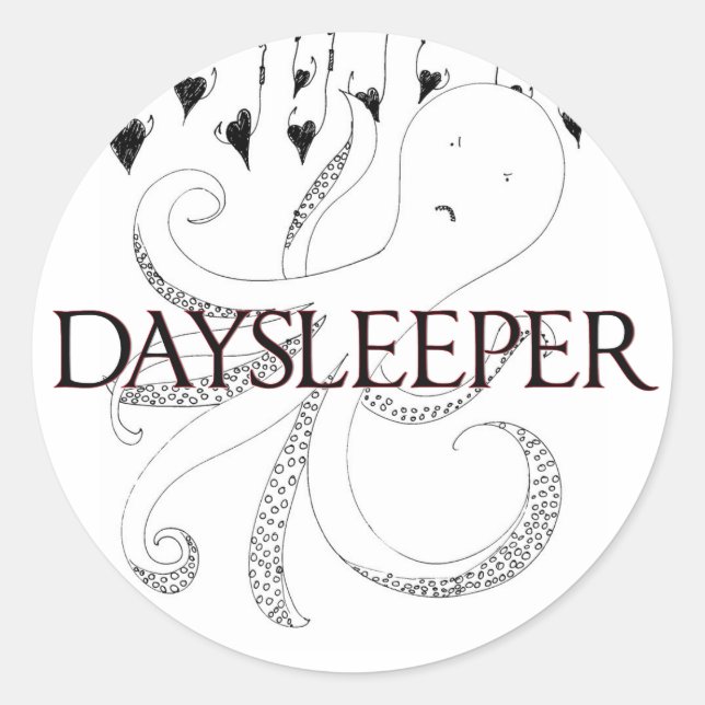 Pegatina Redonda Octopii (pegatina redondo) (Anverso)