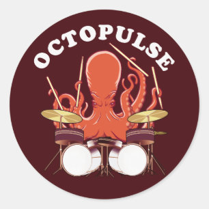 Pegatina Redonda Octopulso   Toxista