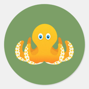 Pegatina Redonda Octopus