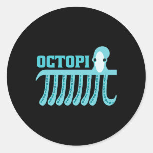 Pegatina Redonda Octopus Octopi Math