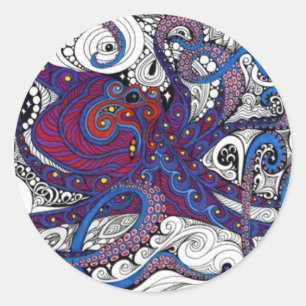 Pegatina Redonda ¡octpus!