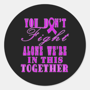 Pegatina Redonda Octubre, Vivimos Una Conciencia Rosa Sobre El Cánc