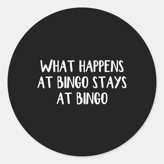 Pegatina Redonda Ocurre En Las Estaciones De Bingo En Bingo (Anverso)
