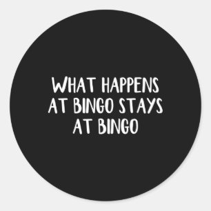 Pegatina Redonda Ocurre En Las Estaciones De Bingo En Bingo