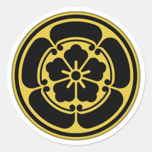 Pegatina Redonda Oda Clan Kamon