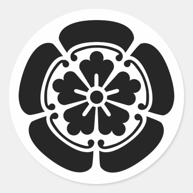 Pegatina Redonda Oda, Japón (Anverso)