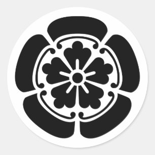 Pegatina Redonda Oda, Japón