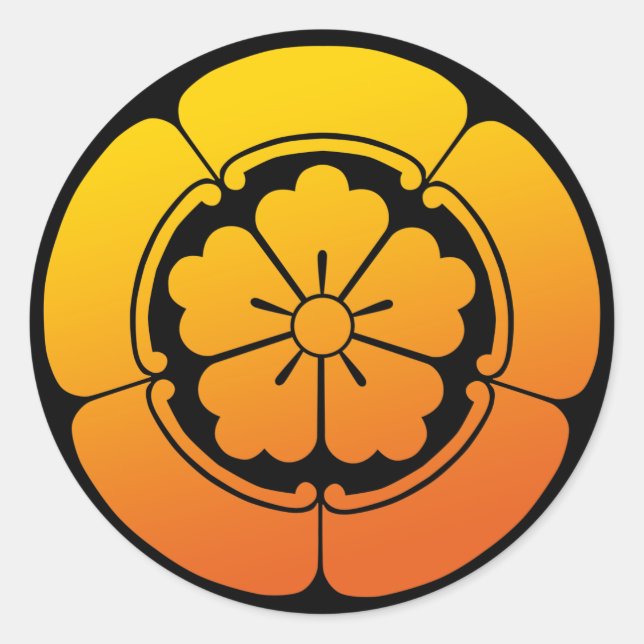 Pegatina Redonda Oda Mokkou(YO) (Anverso)