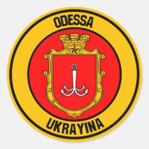 Pegatina Redonda Odessa Round Emblem