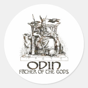 Pegatina Redonda Odin