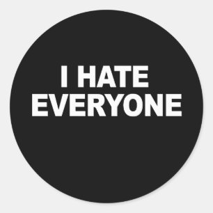 Pegatina Redonda ODIO CADA UNO camiseta