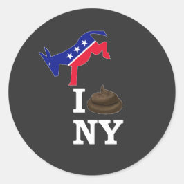 Pegatina Redonda odio nueva york