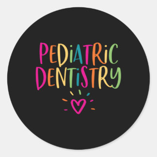 Pegatina Redonda Odontología Pediátrica Para El Equipo Dentist Dds