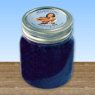 Pegatina Redonda Of Course I Can Jar Lid Label