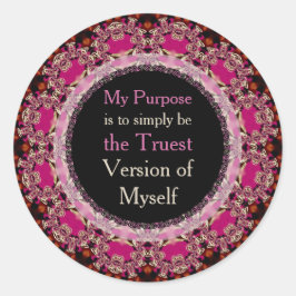 Pegatina Redonda Oferta de Personalizable de Propósito y Significad