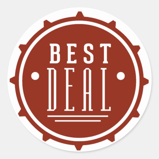 Pegatina Redonda Oferta especial (Anverso)