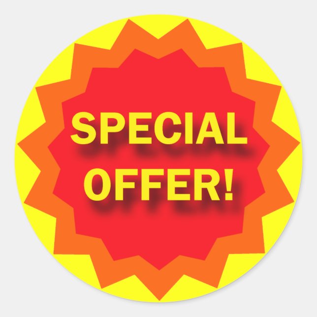 PEGATINA REDONDA OFERTA ESPECIAL - RÓTULO MINORISTA (Anverso)