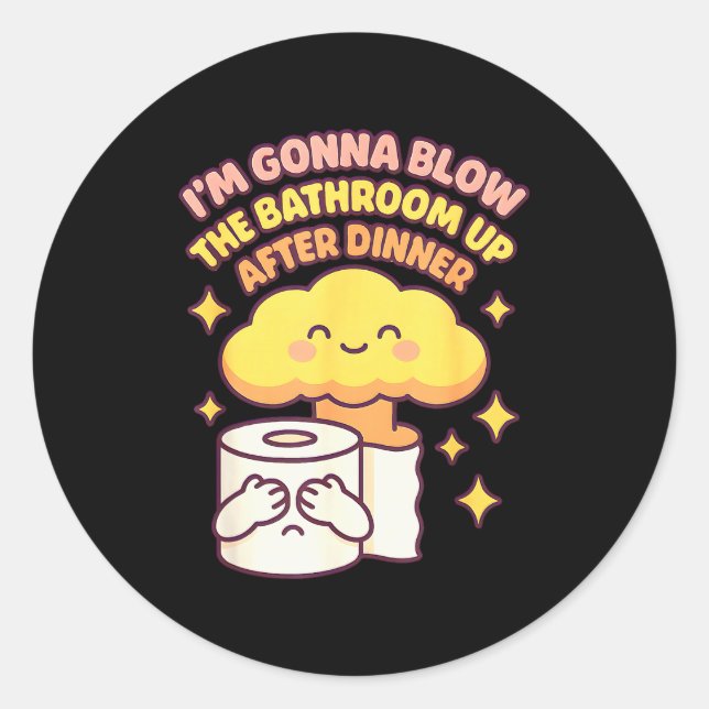 Pegatina Redonda Offensive Thanksgiving Inappropriate Christmas Adu (Anverso)