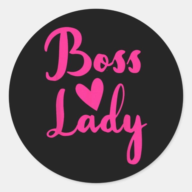 Pegatina Redonda Office Employee Bosses Day Female Boss Ceo Manager (Anverso)