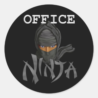 Pegatina Redonda Office Ninja