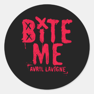 Pegatina Redonda Oficial Avril Lavigne Red Bite Me