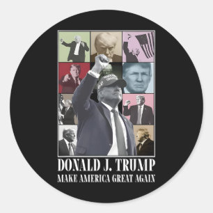 Pegatina Redonda Oficial - Donald Trump Eras