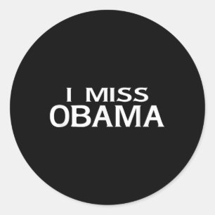 Pegatina Redonda Oficial Extraño Barack Obama Camisas- Hombres, Muj