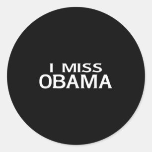 Pegatina Redonda Oficial Extraño Barack Obama Camisas- Hombres, Muj