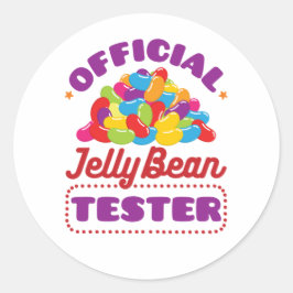 Pegatina Redonda Oficial Jelly Bean Tester Easter Candy