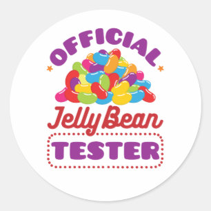 Pegatina Redonda Oficial Jelly Bean Tester Easter Candy