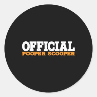 Pegatina Redonda Oficial Pooper Scooper—