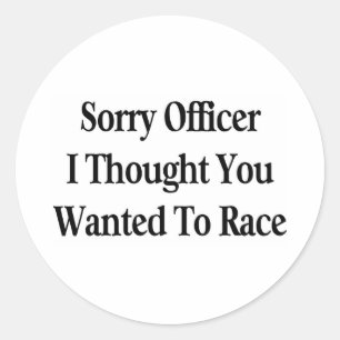 Pegatina Redonda Oficial triste