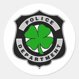 Pegatina Redonda Oficiales de policía de Irlanda