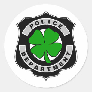 Pegatina Redonda Oficiales de policía de Irlanda
