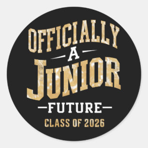Pegatina Redonda Oficialmente, una clase de futuro junior de 2026