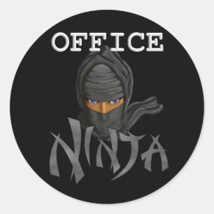 Pegatina Redonda Oficina Ninja