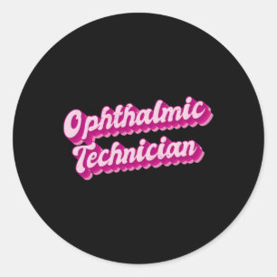Pegatina Redonda Oftalmología de Técnico Oftálmico