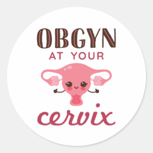 Pegatina Redonda OGBYN En Su Cervix